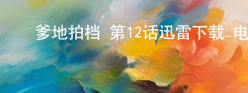 陈吉鸿的动漫综艺大全,爹地拍档 第12话迅雷下载_电影天堂